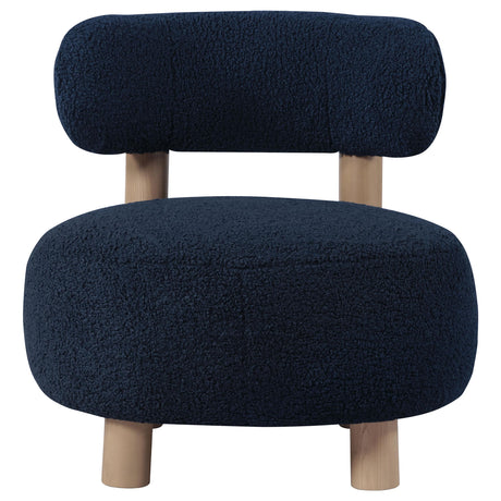 Zonie Blue Boucle Upholstered Barrel Back Accent Chair from Coaster - Luna Furniture