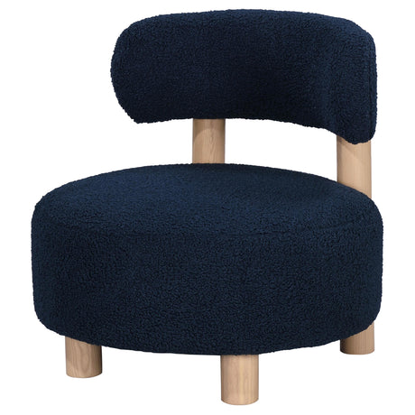 Zonie Blue Boucle Upholstered Barrel Back Accent Chair from Coaster - Luna Furniture