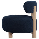 Zonie Blue Boucle Upholstered Barrel Back Accent Chair from Coaster - Luna Furniture