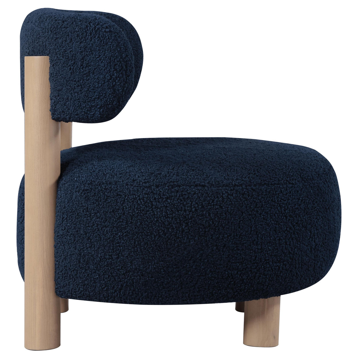 Zonie Blue Boucle Upholstered Barrel Back Accent Chair from Coaster - Luna Furniture