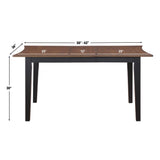 Joplin Walnut/Ebony Dining Table with 12" Leaf from Steve Silver - Luna Furniture