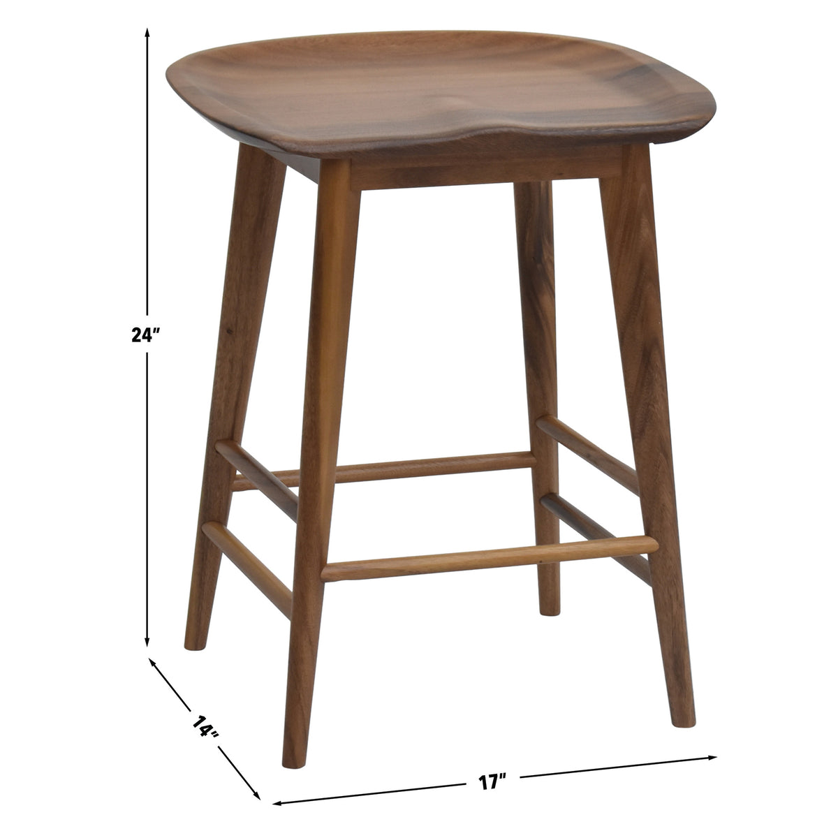 Hilton 24″ Backless Counter Stool, Natural from Steve Silver - Luna Furniture