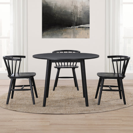 Willow Solid Wood Dining Chair, Black from Steve Silver - Luna Furniture