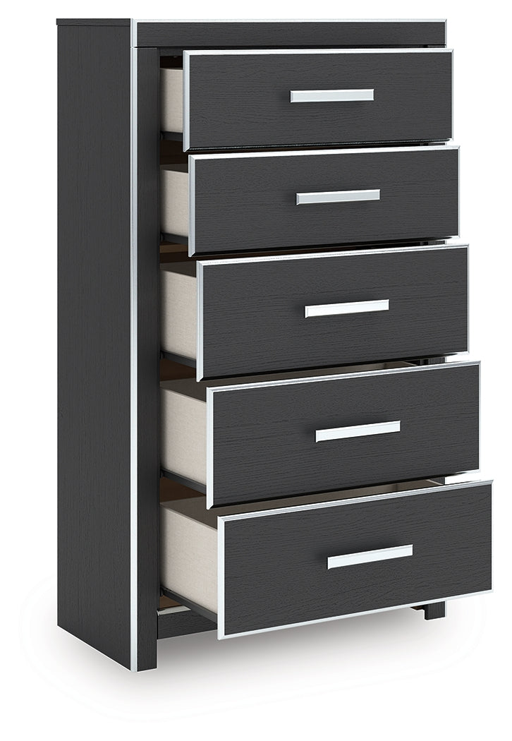 Zuraleus Black Chest of Drawers from Ashley Furniture - Luna Furniture