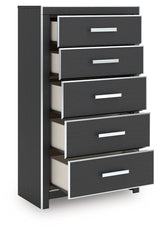 Zuraleus Black Chest of Drawers from Ashley Furniture - Luna Furniture
