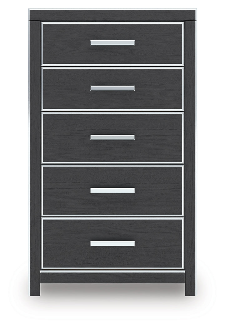 Zuraleus Black Chest of Drawers from Ashley Furniture - Luna Furniture