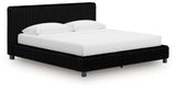 Zuraleus Black King Upholstered Bed from Ashley - Luna Furniture