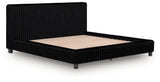 Zuraleus Black King Upholstered Bed from Ashley - Luna Furniture