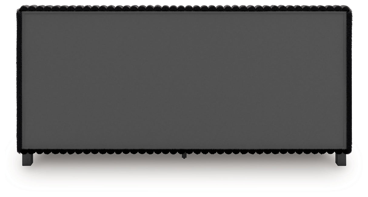 Zuraleus Black King Upholstered Bed from Ashley - Luna Furniture