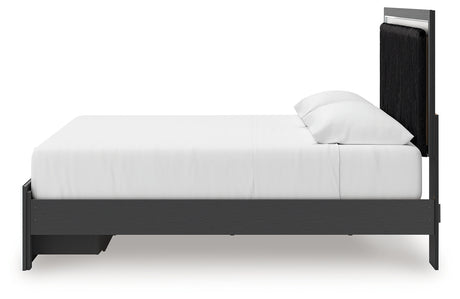 Zuraleus Black King Upholstered Panel Storage Bed from Ashley - Luna Furniture