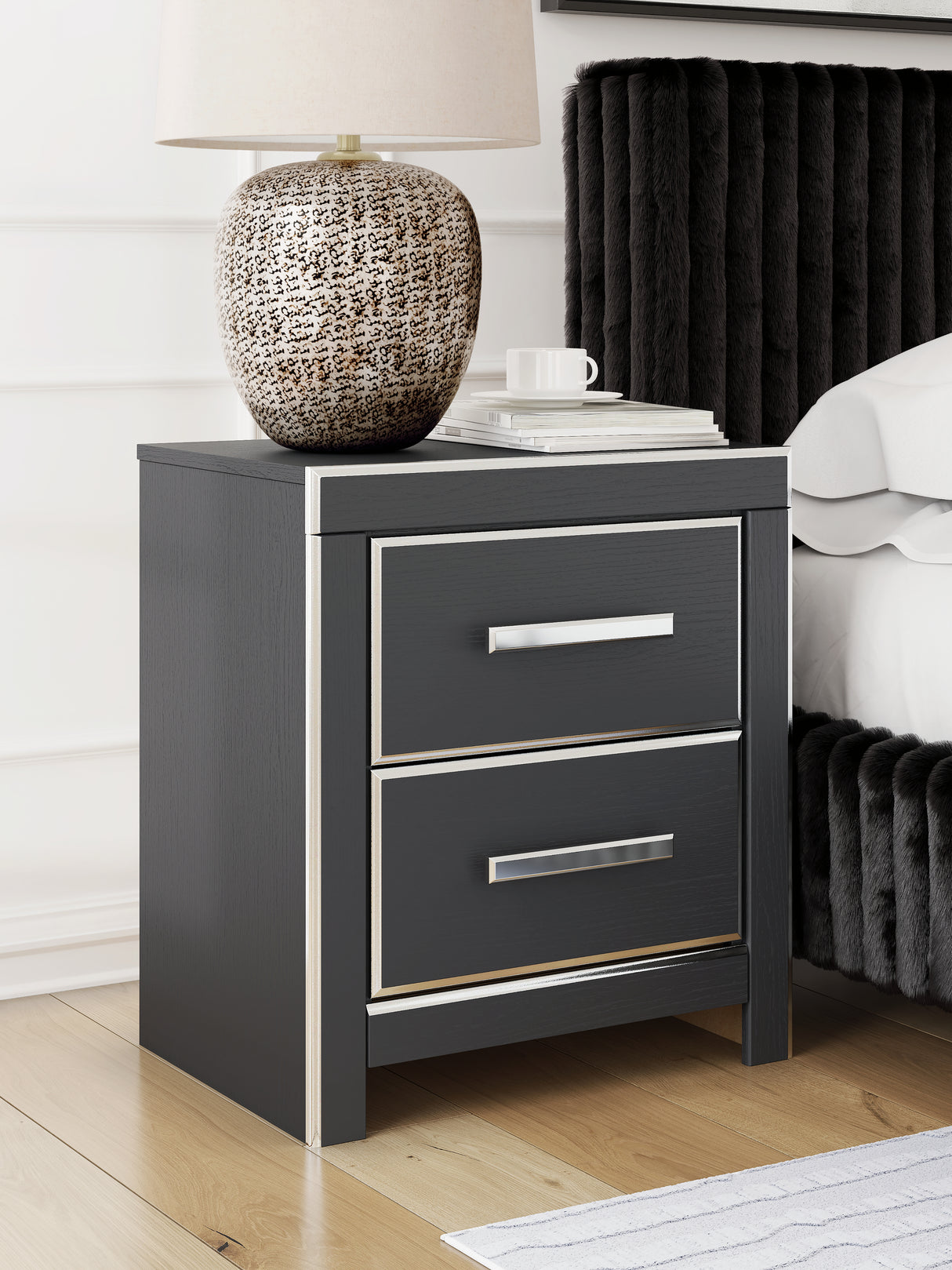 Zuraleus Black Nightstand from Ashley - Luna Furniture