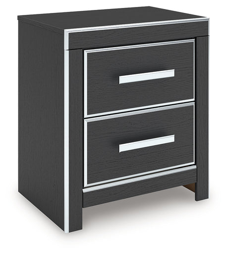 Zuraleus Black Nightstand from Ashley - Luna Furniture