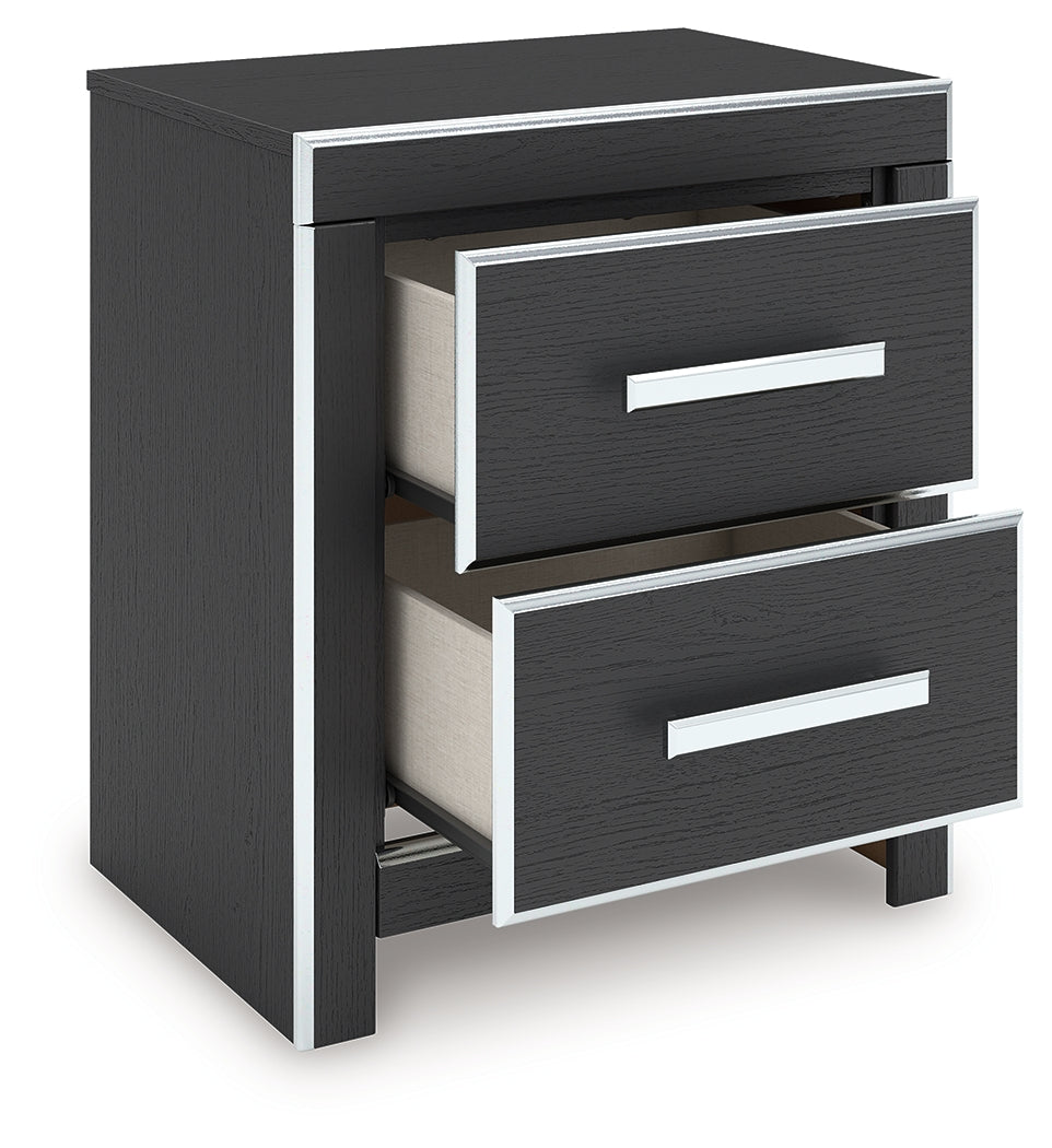 Zuraleus Black Nightstand from Ashley - Luna Furniture