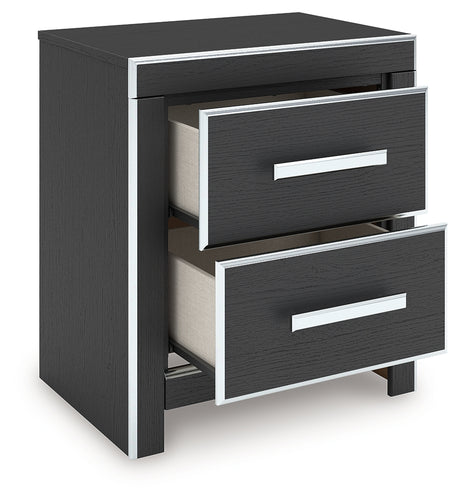 Zuraleus Black Nightstand from Ashley - Luna Furniture