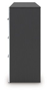 Zuraleus Black Queen Upholstered Bed, Dresser and Nightstand from Ashley - Luna Furniture