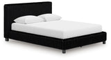Zuraleus Black Queen Upholstered Bed from Ashley - Luna Furniture