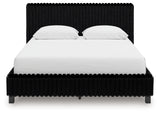 Zuraleus Black Queen Upholstered Bed from Ashley - Luna Furniture