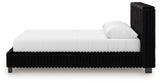 Zuraleus Black Queen Upholstered Bed from Ashley - Luna Furniture