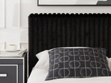 Zuraleus Black Queen Upholstered Bed from Ashley - Luna Furniture