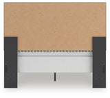 Zuraleus Black Queen Upholstered Panel Bed from Ashley - Luna Furniture