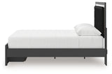 Zuraleus Black Queen Upholstered Panel Storage Bed from Ashley - Luna Furniture