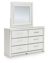 Zuraleus White Dresser and Mirror from Ashley - Luna Furniture