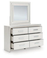 Zuraleus White Dresser and Mirror from Ashley - Luna Furniture