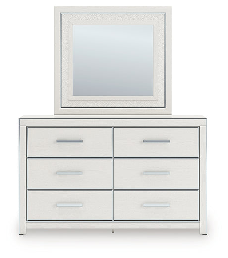 Zuraleus White Dresser and Mirror from Ashley - Luna Furniture