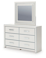 Zuraleus White Dresser and Mirror from Ashley - Luna Furniture