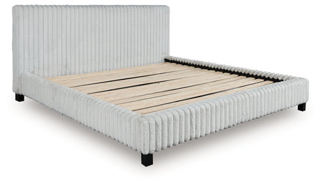 Zuraleus White King Upholstered Bed from Ashley - Luna Furniture