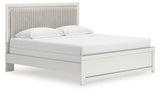 Zuraleus White King Upholstered Panel Bed from Ashley - Luna Furniture