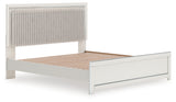 Zuraleus White King Upholstered Platform Bed from Ashley - Luna Furniture