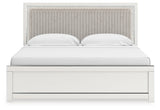 Zuraleus White King Upholstered Platform Bed from Ashley - Luna Furniture