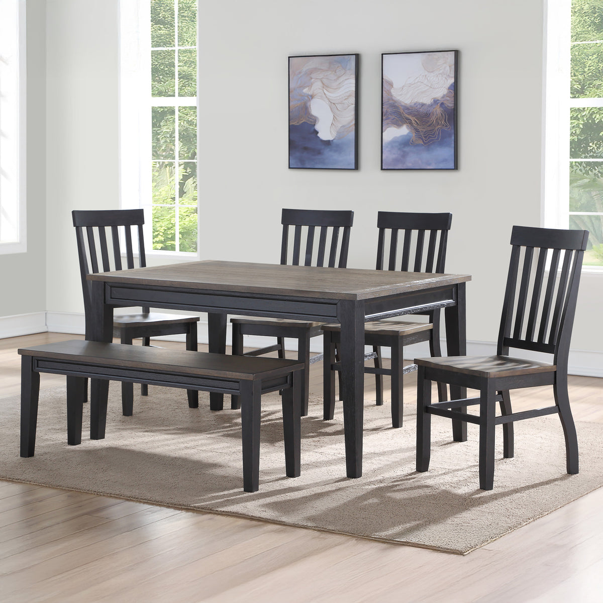 Raven Noir Brown Bench from Steve Silver - Luna Furniture