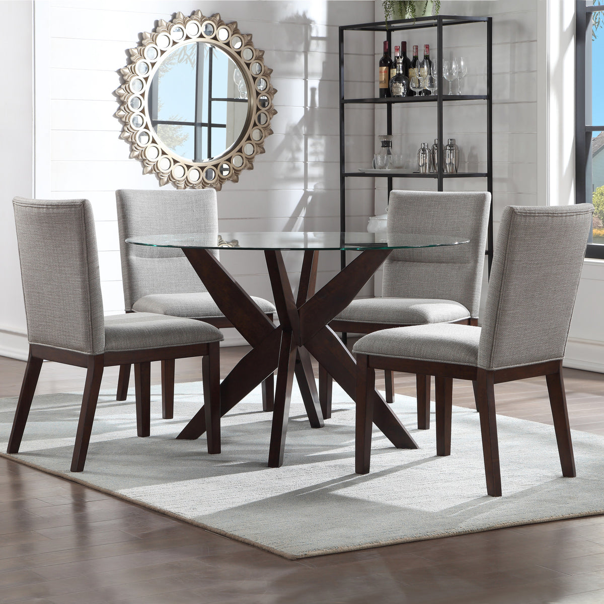 Amalie Side Chair, Camel Linen, Set of 2 from Steve Silver - Luna Furniture