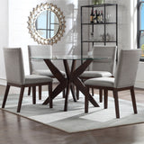 Amalie Side Chair, Camel Linen, Set of 2 from Steve Silver - Luna Furniture