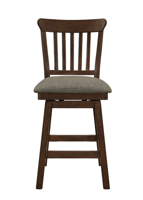 Schleiger Cherry Swivel Counter Chair, Set of 2