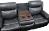 Yerba Gray Microfiber Double Lay Flat Reclining Sofa - Luna Furniture