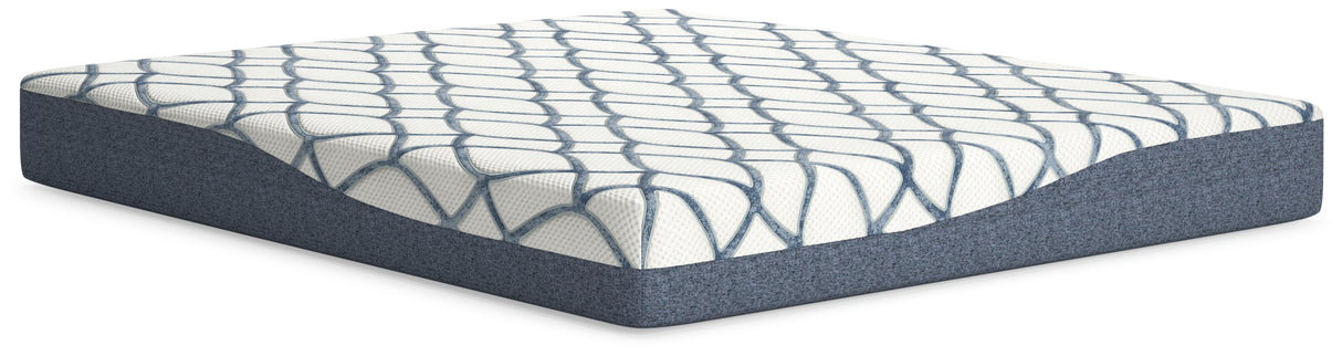 10 Inch Chime Elite 2.0 White/Blue California King Mattress from Ashley Furniture - Luna Furniture