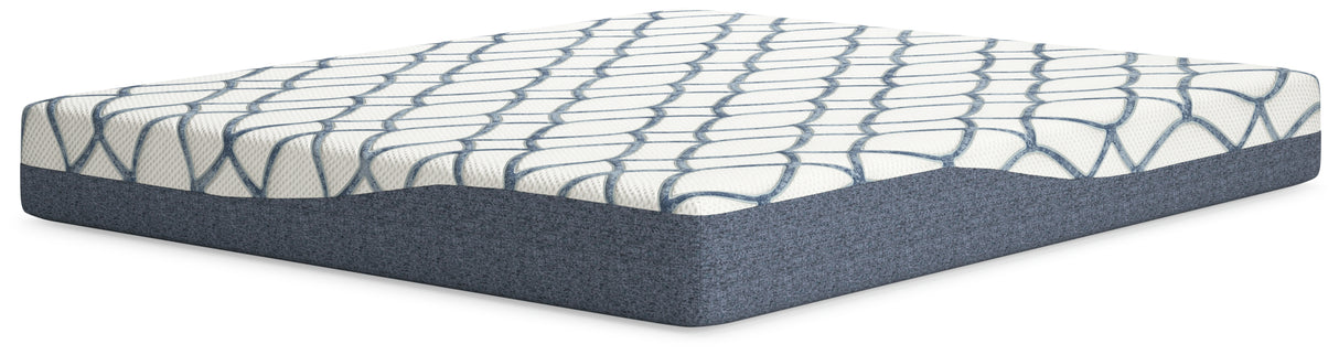 10 Inch Chime Elite 2.0 White/Blue California King Mattress from Ashley Furniture - Luna Furniture