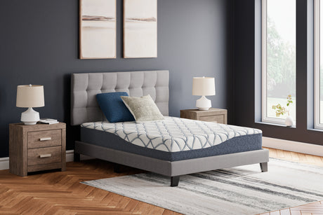 10 Inch Chime Elite 2.0 White/Blue Queen Mattress from Ashley - Luna Furniture