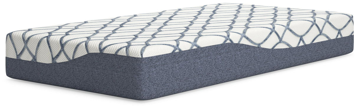 10 Inch Chime Elite 2.0 White/Blue Twin Mattress from Ashley - Luna Furniture