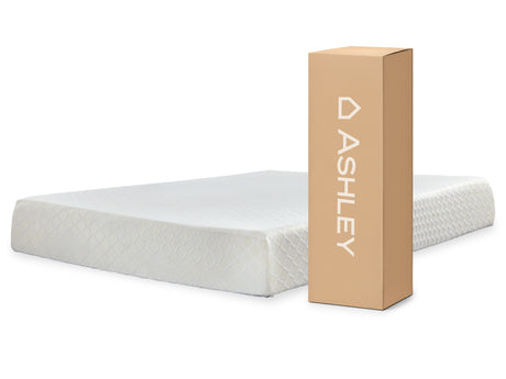 10 Inch Chime Memory Foam White California King Mattress in a Box from Ashley - Luna Furniture