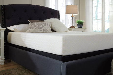 10 Inch Chime Memory Foam White King Mattress in a Box from Ashley - Luna Furniture