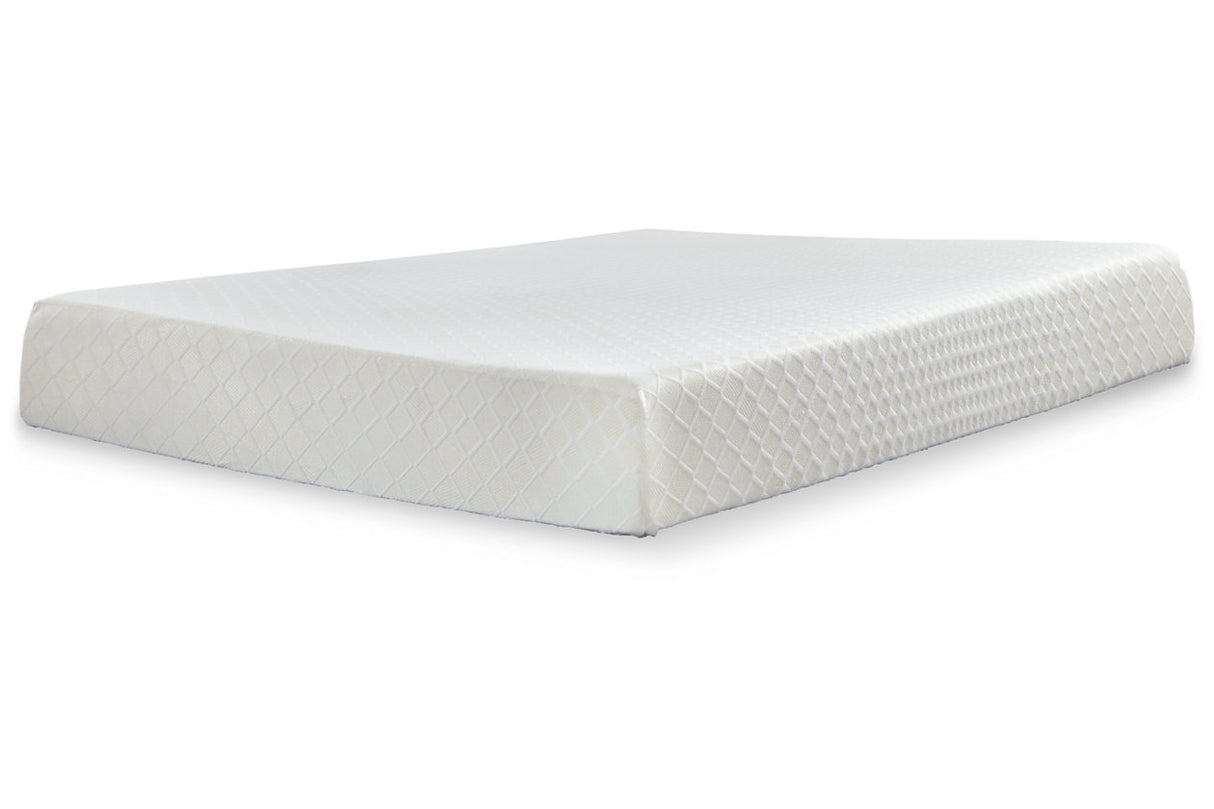 10 Inch Chime Memory Foam White Queen Mattress in a Box from Ashley - Luna Furniture