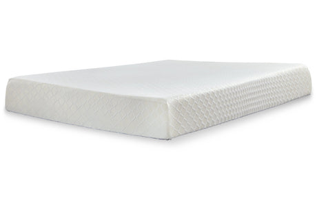 10 Inch Chime Memory Foam White Queen Mattress in a Box from Ashley - Luna Furniture