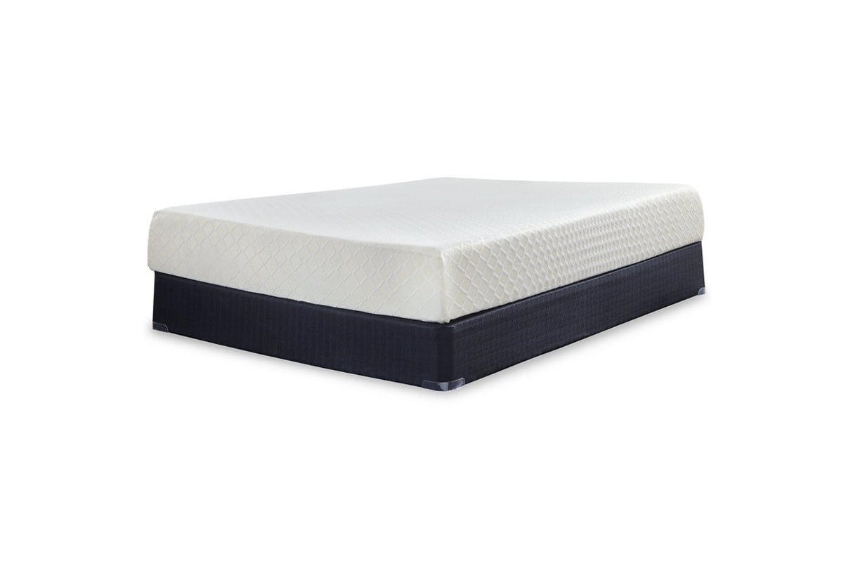 10 Inch Chime Memory Foam White Queen Mattress in a Box from Ashley - Luna Furniture