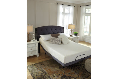 10 Inch Chime Memory Foam White Queen Mattress in a Box from Ashley - Luna Furniture