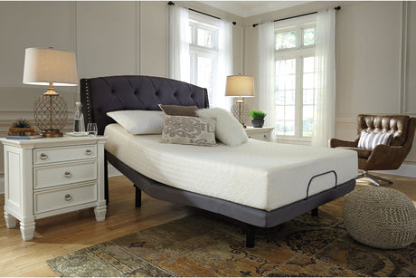 10 Inch Chime Memory Foam White Queen Mattress in a Box from Ashley - Luna Furniture