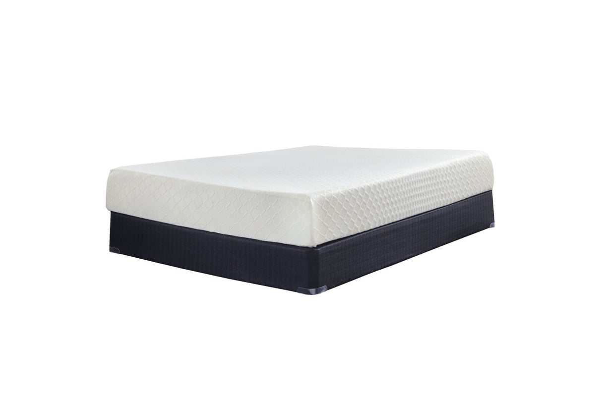 10 Inch Chime Memory Foam White Twin Mattress in a Box from Ashley - Luna Furniture